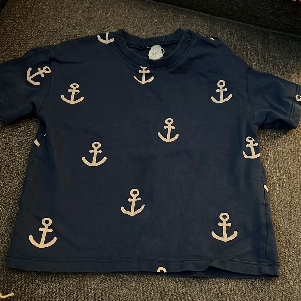 12M H&M Blue Anchor TShirt